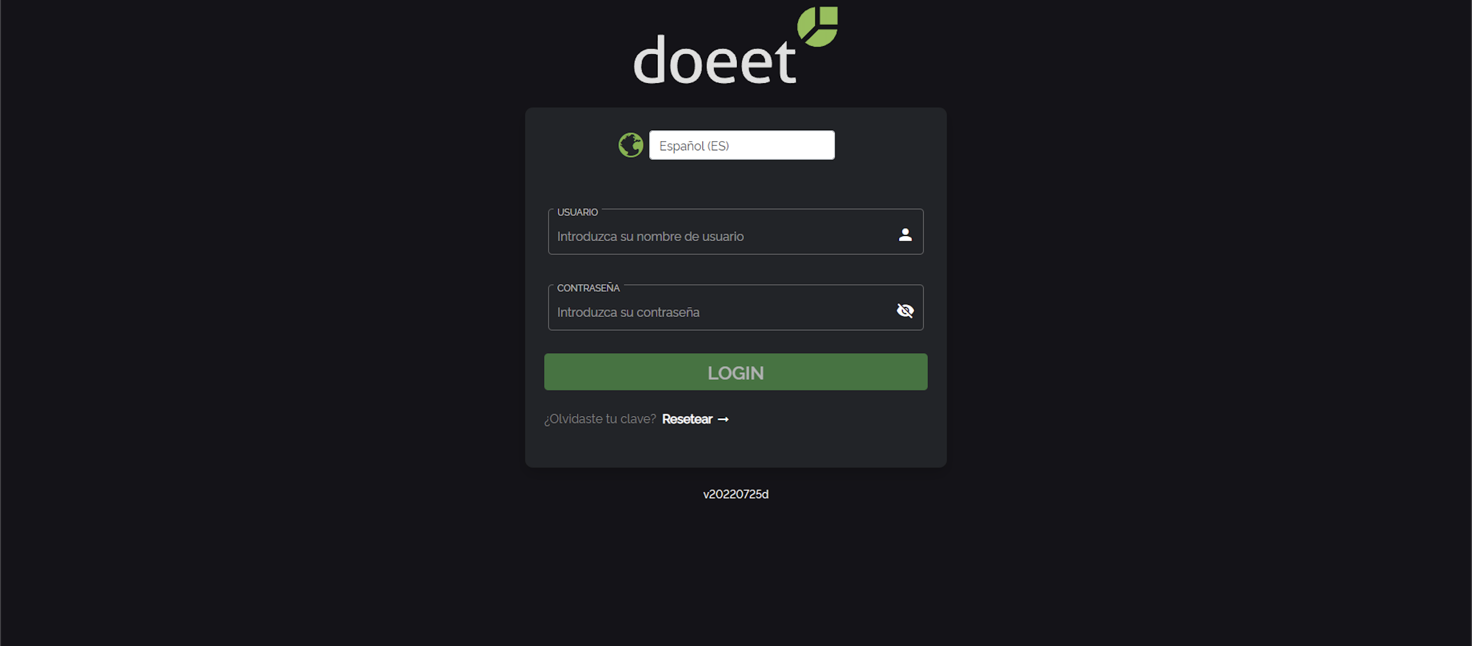 DOOET Login Interface
